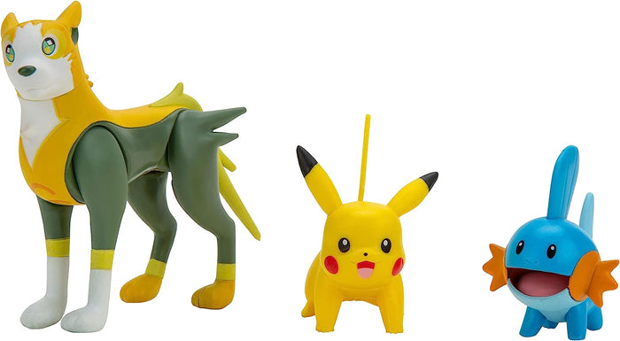 Pokemon Battle Figure Set Pikachu Mudkip Boltund