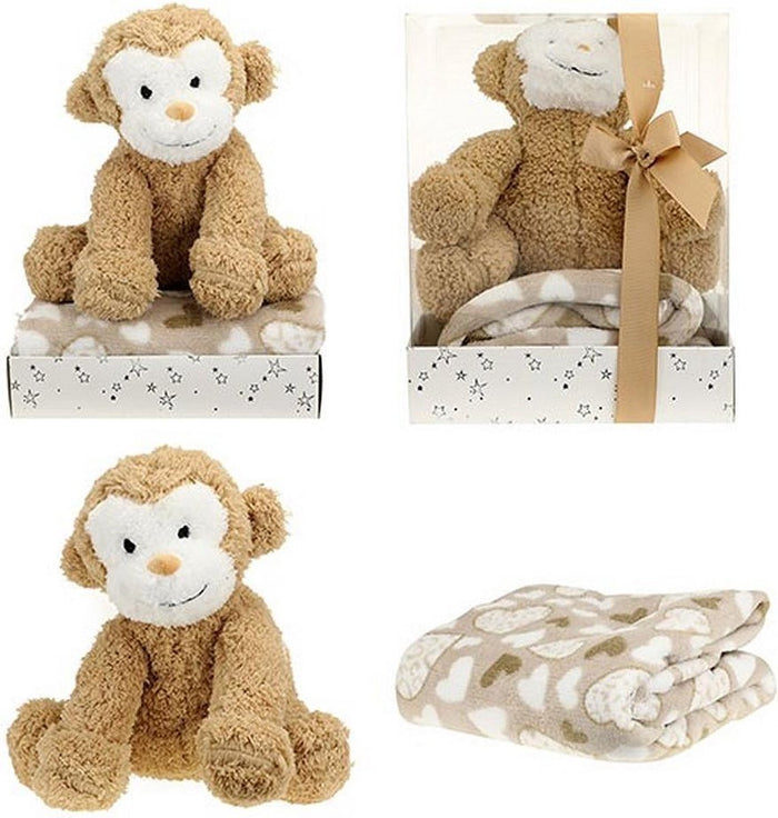 Toi Toys Giftbox Plush Monkey + Blanket