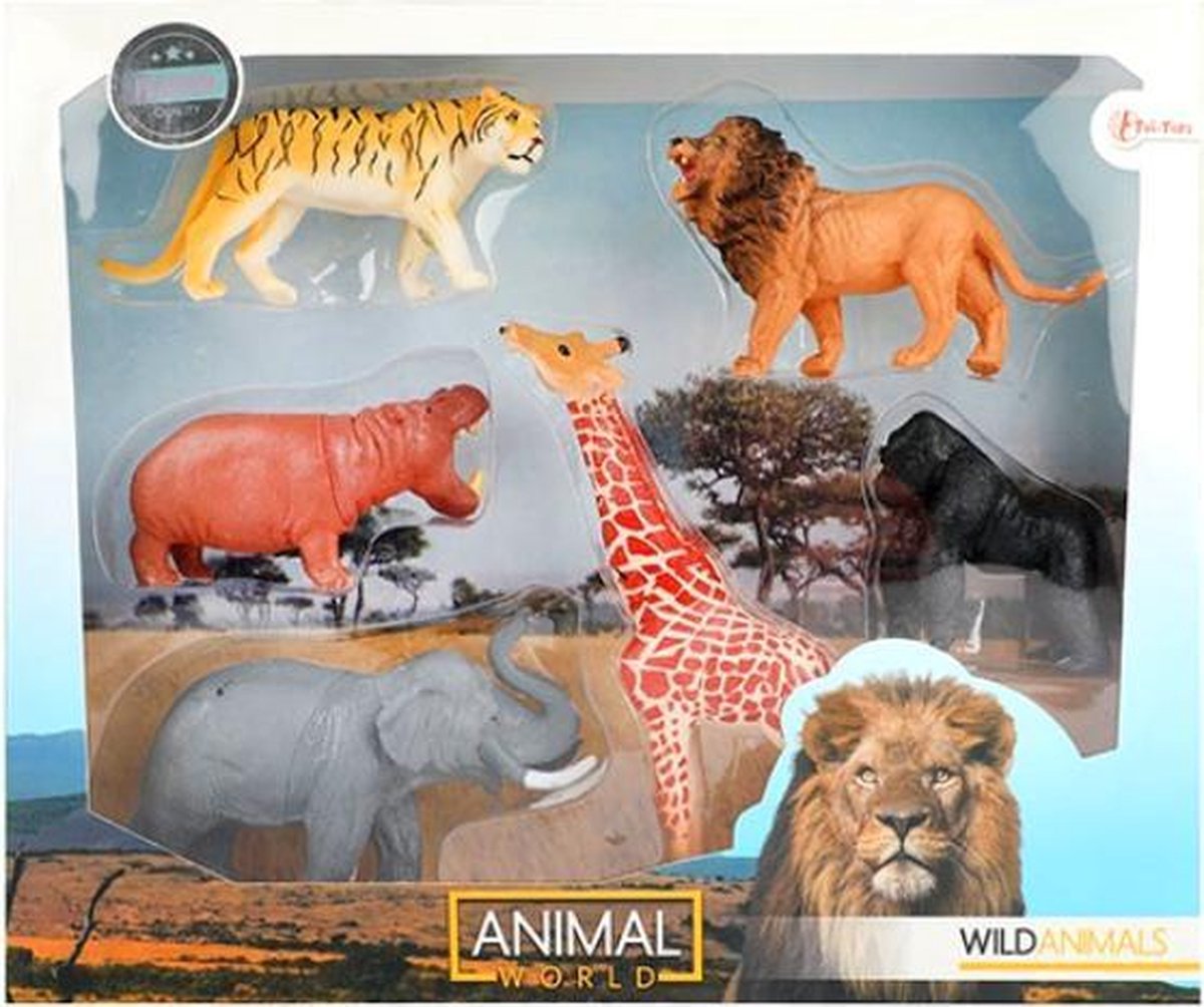 Toi Toys Wild Animals Large - 6pcs Set