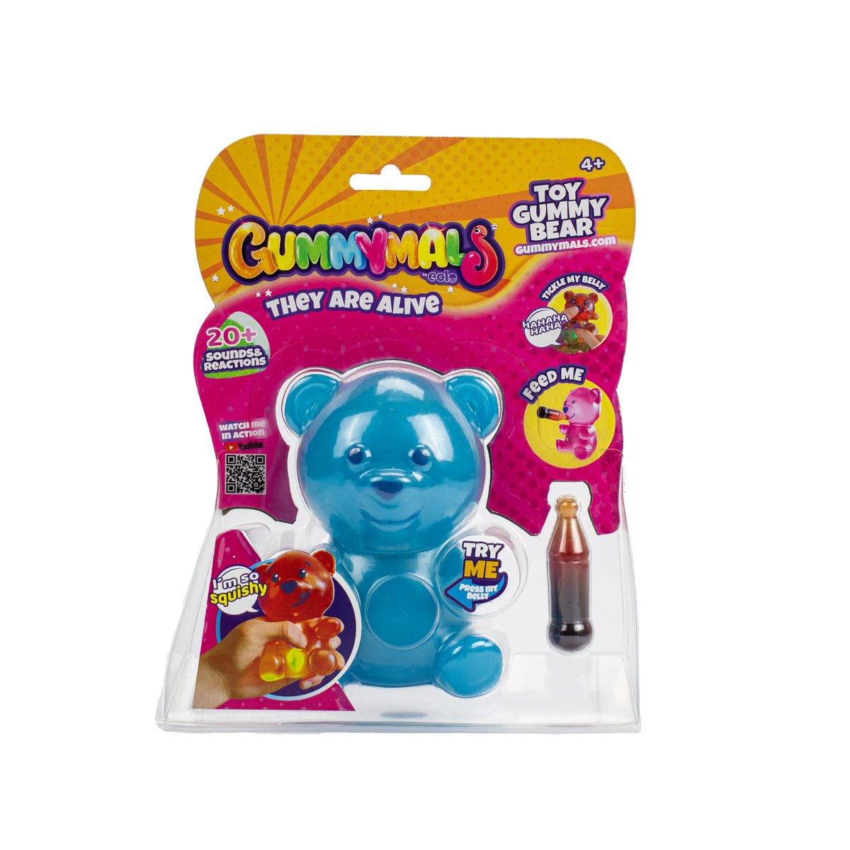 Gummymals Interactive Gummy Bear With 20 Reactions & Sounds - Blue