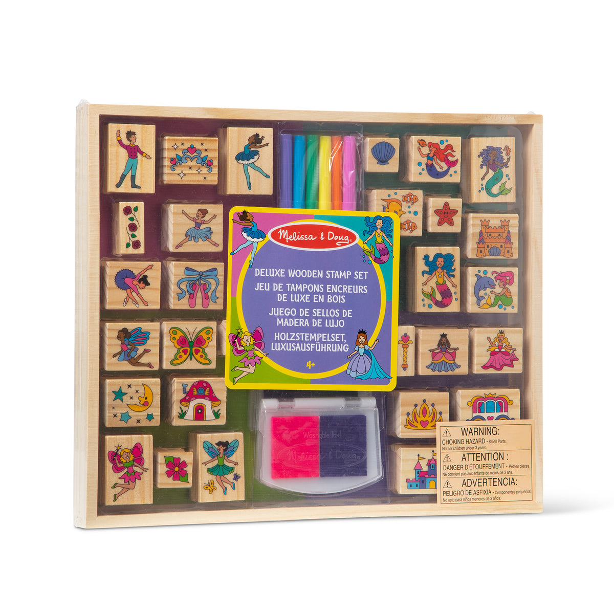 Melissa & Doug Fairy Tale Deluxe Wooden Stamp Set