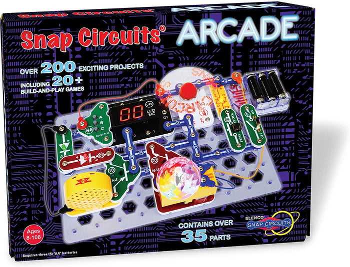 Snap Circuits Arcade Electronics Exploration Kit Over 200 STEM Projects 4-Color Project Manual  20+ Build and Play Games  35+ Snap Modules