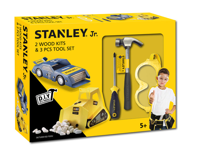 Stanley Jr. 3 Piece Tool Set 2 Wood Kits
