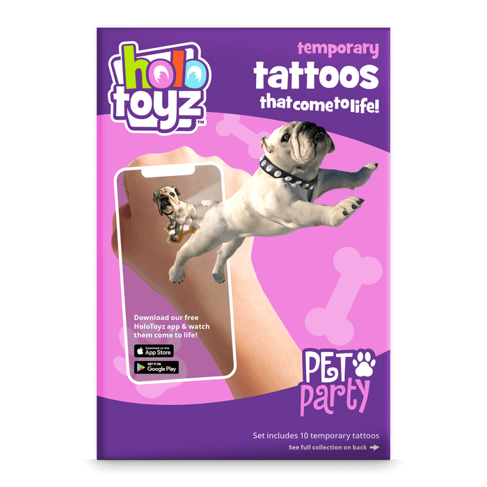 Holotoyz Pet Party Temporary Tattoos