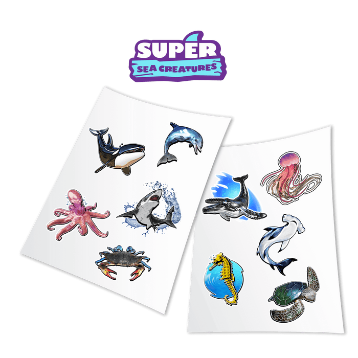 Holotoyz Super Sea Creatures Peelable Stickers