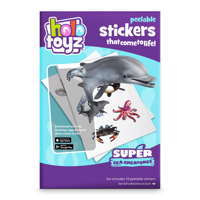 Holotoyz Super Sea Creatures Peelable Stickers