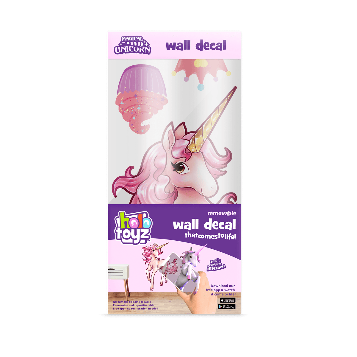 Holotoyz Magical Unicorn Wall Decals